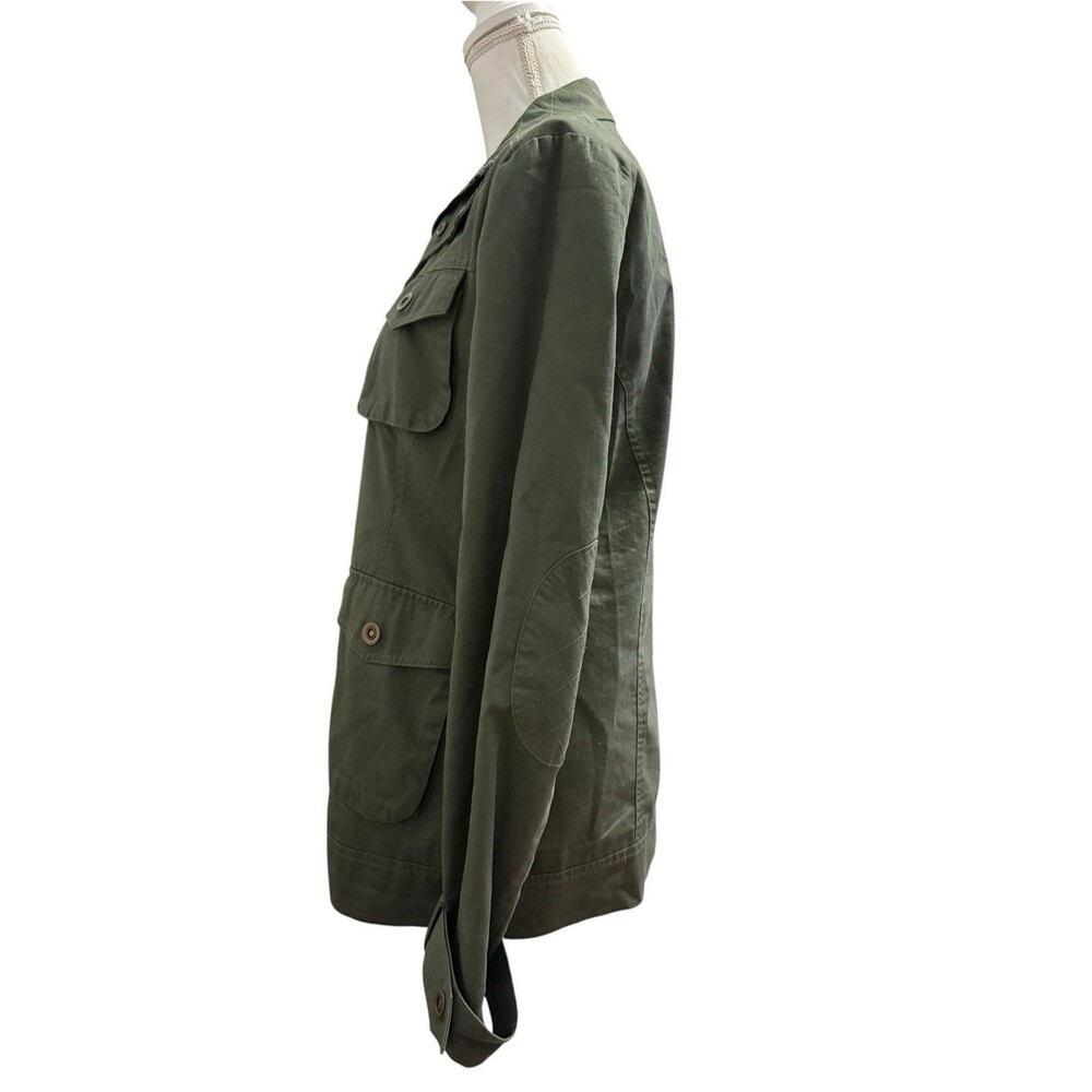 G by GUESS Olive Green Military Utility Field Jacket Size Small Cotton - Picture 5 of 9
